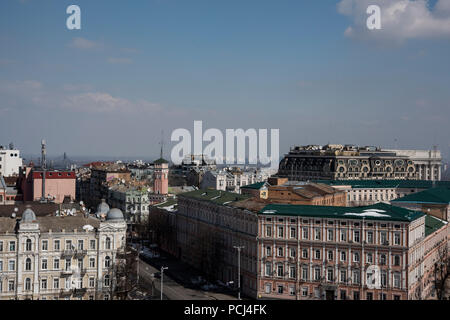 Vue depuis la Cathédrale Saint Sophias, Kiev, Ukraine. Banque D'Images