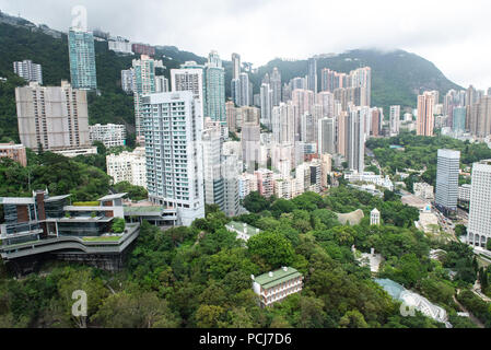 Vue de l'ensemble de l'Amirauté à Hong Kong Park Kennedy Road, Midlevels Ouest. L. Bureau du ministère des Affaires étrangères de Chine, 6 Borrett Road,la mi-lev Banque D'Images