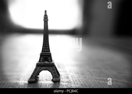 Le modèle de la Tour Eiffel petite macro image Banque D'Images