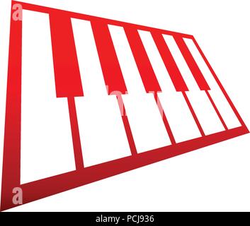 La musique de piano modèle de conception de logo et l'icône Illustration de Vecteur