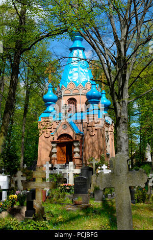 Orthodoxe Kirche Friedhof, Russisch, Wittestrasse, Tegel, Reinickendorf, Berlin, Deutschland Banque D'Images