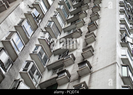 L'architecture urbaine d'Asie, d'énormes murs bloc d'appartements. La ville de Hong Kong Banque D'Images