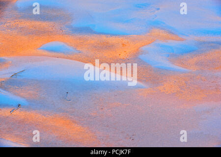 Neige fraîche dans le haut désert, Capitol Reef National Park, Utah, USA Banque D'Images