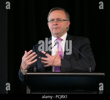 Anthony Albanese MP australien lors d'un événement d'entreprise à Sydney, mars 2018. Banque D'Images