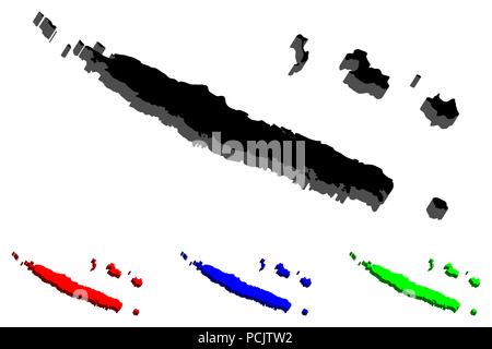 Nouvelle Caledonie Carte Vectorielle Icone Noire Sur Fond Blanc Image Vectorielle Stock Alamy