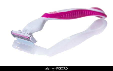 Nouvelle machine de rasage sur blanc fond isolé Banque D'Images