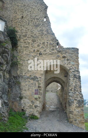 Brasov forteresse sur une colline, la Transylvanie Banque D'Images