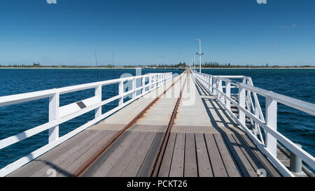 BUSSELTON, AUSTRALIE - Février 9, 2018 : Busselton Jetty sur la côte de l'ouest de l'Australie le 9 février 2018 en Australie Banque D'Images