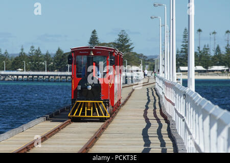 BUSSELTON, AUSTRALIE - Février 9, 2018 : Busselton Jetty sur la côte de l'ouest de l'Australie le 9 février 2018 en Australie Banque D'Images