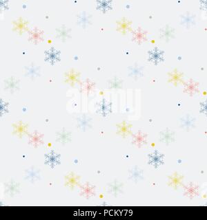 Résumé de fond transparente flocon fait main. La neige fond d'enfantin handcrafted design pour bébé, table à langer, carte menu d'hiver, maison de papier d'emballage, d'impression de sac, t shirt etc. Illustration de Vecteur