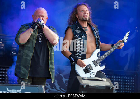 Udo Dirkschneider et Andrey Smirnov à la 29e Wacken Open Air - W : O : UN 2018. Le Wacken, 02.08.2018 | Le monde d'utilisation Banque D'Images