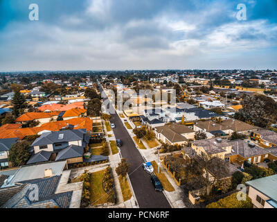 Carrum - banlieue de Melbourne, Australie. Vue aérienne Banque D'Images