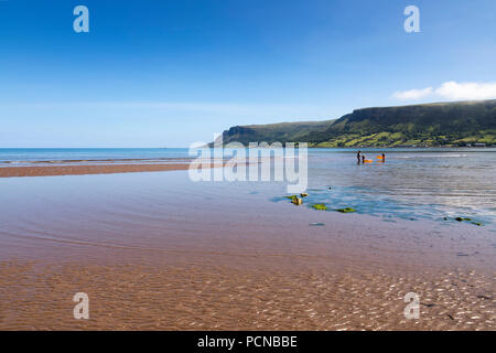 Waterfoot Beach, Co. Antrim, Irlande du Nord Banque D'Images