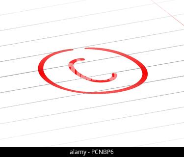 C Résultat de l'examen la dernière marque rouge Illustration de Vecteur