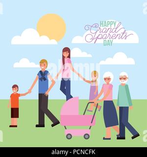 Grandparenst day card Illustration de Vecteur