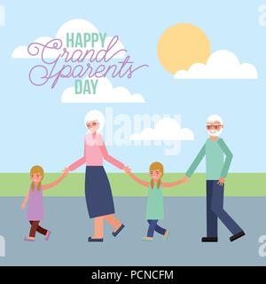 Grandparenst day card Illustration de Vecteur