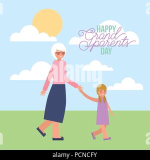 Grandparenst day card Illustration de Vecteur