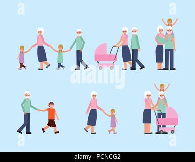 Grandparenst day card Illustration de Vecteur