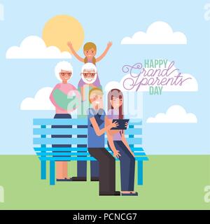 Grandparenst day card Illustration de Vecteur