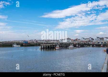 Port avec bateaux de Bridlington Banque D'Images