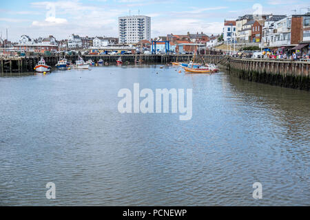 Port avec bateaux de Bridlington Banque D'Images