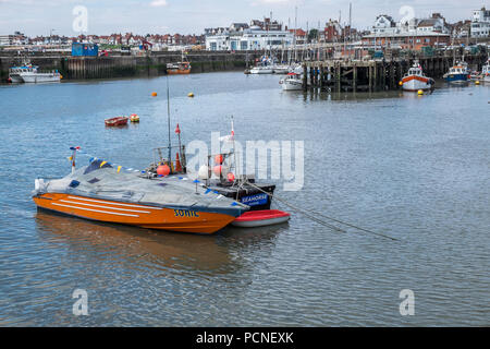 Port avec bateaux de Bridlington Banque D'Images