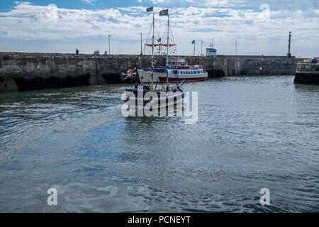 Port avec bateaux de Bridlington Banque D'Images