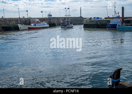 Port avec bateaux de Bridlington Banque D'Images