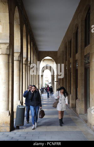 Le centre-ville historique de Beyrouth était en ruines pendant la guerre civile du Liban. Maintenant, le centre-ville dispose d'appartements luxueux, et bâtiments historiques restaurés Banque D'Images