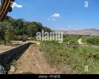 Israël, Vallée de Hula, paysage lac Agmon Banque D'Images