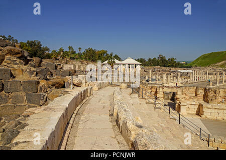 Israël, Bet Shean théâtre romain datant du premier siècle de notre ère. Pendant la période hellénistique Bet Shean avait une population grecque et a été appelé Scytho Banque D'Images