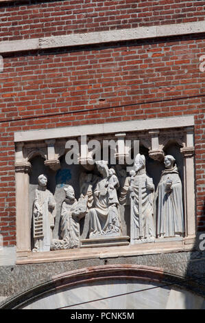 L'Italie, Lombardie, Milan, Porta Ticinese Medievale, porte de la ville médiévale, Détail Banque D'Images