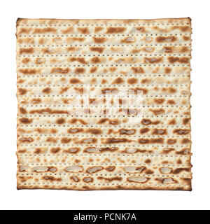 Matza - Close up on white background Banque D'Images