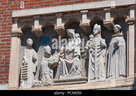 L'Italie, Lombardie, Milan, Porta Ticinese Medievale, porte de la ville médiévale, Détail Banque D'Images