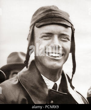 Charles Augustus Lindbergh, 1902 - 1974, surnommé Lucky Lindy, le Lone Eagle, et mince. L'aviateur américain, officier militaire, auteur, inventeur, explorateur, et l'écologiste. À partir de ces années, publié en 1938. Banque D'Images