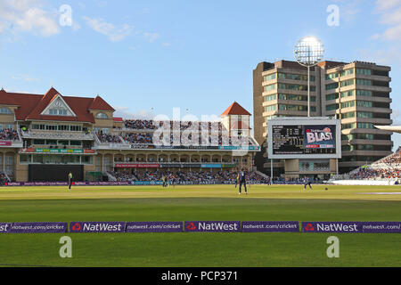 Vue générale de jouer au cours de Notts Outlaws vs Essex Eagles, NatWest T20 Cricket Blast à Trent Bridge le 8 août 2016 Banque D'Images