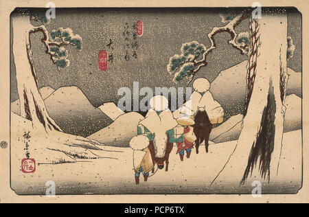 Oi. À partir de la série Les Soixante-neuf Stations du Kisokaido Road, 1836-1837. Banque D'Images