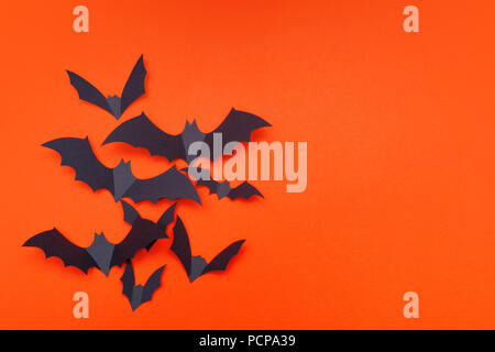 Happy Halloween. Halloween concept. Beaucoup de chauves-souris, copy space Banque D'Images