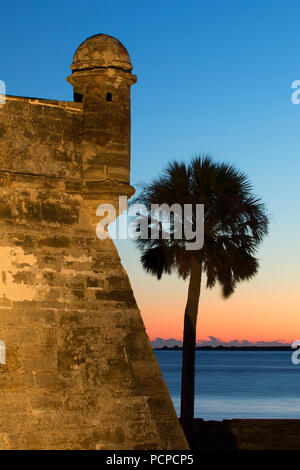 Bastion de San Agustin, Castillo de San Marcos National Monument, St Augustine, Floride Banque D'Images