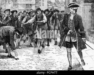 Lord Bute et les Londoniens pour protester contre la taxe de cidre de 1763 ; illustrations de Cassell's history of England, King's Edition Partie 33 Banque D'Images