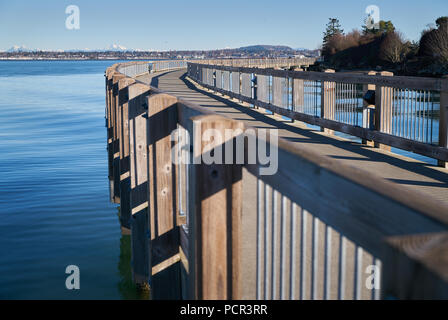 Pier Park Boulevard, à Bellingham, Washington. Pier Park Boulevard sur la rive de la baie Bellingham de Bellingham, Washington, USA. Banque D'Images