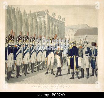 Napoléon et sa Garde impériale, au début du xixe siècle. Artiste : Inconnu. Banque D'Images