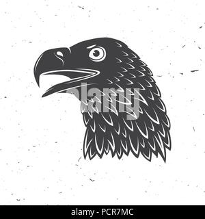 Chef de l'aigle royal. Vector illustration. Symbole de l'oiseau puissant, fier, la liberté et l'indépendance. Golden Eagle ossature isolé sur le fond blanc. Illustration de Vecteur