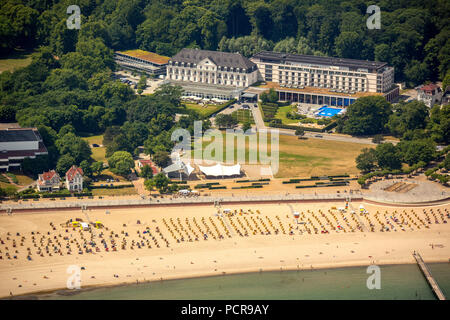 A-ROSA Travemünde, hotel sur la plage de Travemünde, Brodtener Ufer, Travemünde, Dassow, baie de Lübeck, ville hanséatique, Mecklenburg-Vorpommern, Allemagne Banque D'Images