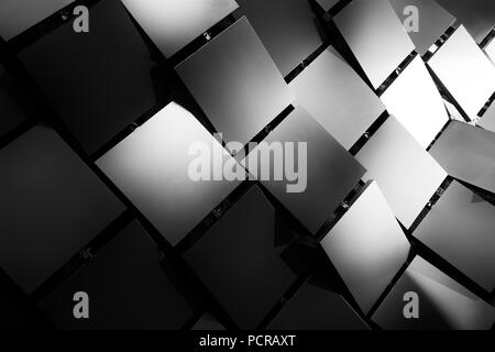 Lambris métalliques décoratifs, motif géométrique Banque D'Images