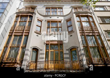 Hôtel Solvay, 224 avenue Louise, (1895-1903), c2014-2017. Artiste : Alan John Ainsworth. Banque D'Images