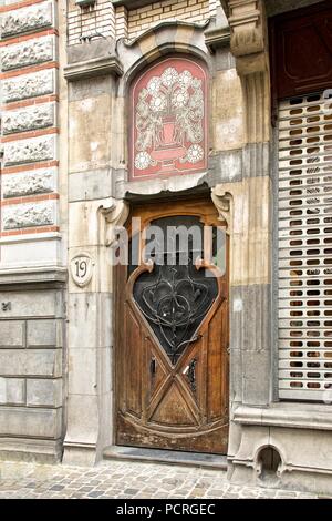 19 Rue Ernest Solvay, (1906), c2014-2017. Artiste : Alan John Ainsworth. Banque D'Images