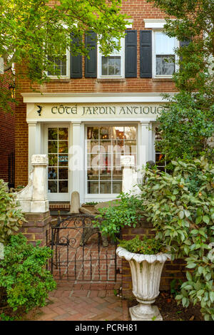 Cote Jardin Antiquités, 3218 O Street NW, Washington, DC Banque D'Images