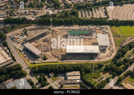 Photo aérienne, Georg Melches Stadium, stade RWE Essen-poste, Essen, Ruhr, Rhénanie du Nord-Westphalie, Allemagne, Europe Banque D'Images
