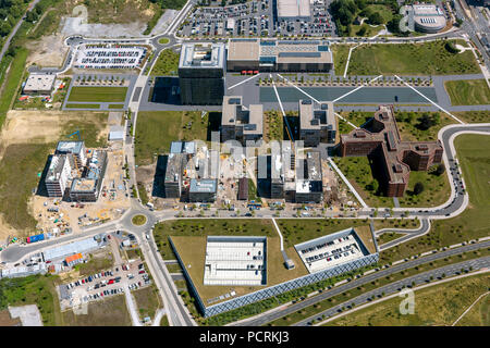 Zone de Krupp-Gürtel Essen, ThyssenKrupp siège et le domaine de l'immobilier, ThyssenKrupp Essen, Ruhr, Nordrhein-Westfalen, Germany, Europe Banque D'Images